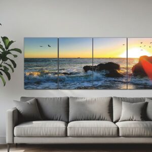 Enormous 3ft high by 8ft long single image cut in 4 pieces each measuring 3ft high by 2ft long, or you can have 4 different images if you prefer.